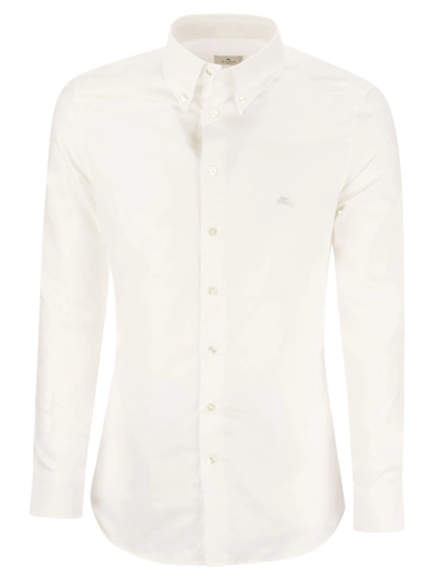 Etro Cotton Button Down Shirt In White