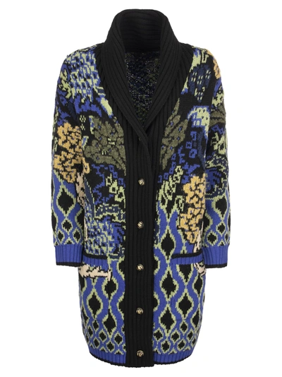 ETRO ETRO LONG CARDIGAN WITH FLORAL MOTIFS