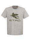 ETRO ETRO T SHIRT WITH LOGO AND PEGASUS