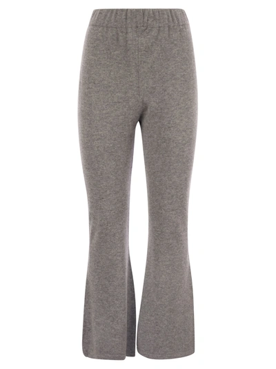 Fabiana Filippi Flair Knit Trousers In Gray