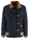 FAY FAY 4 JACKETS PADDED COAT WITH VELVET COLLAR