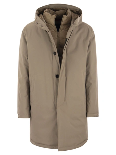 Fay Morning Down - Padded Coat In Beige