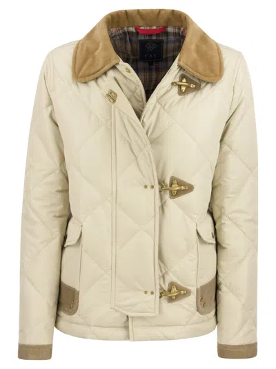 Fay Quilted Jacket 3 Hooks In Sand