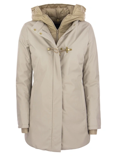 Fay Toggle - Double Front Parka In Cream