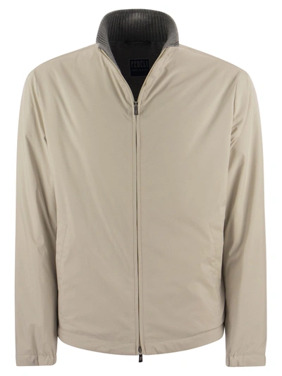 Fedeli Jacket In Cream/grey