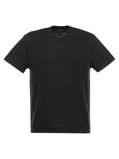 Fedeli Crewneck T-shirt In Black