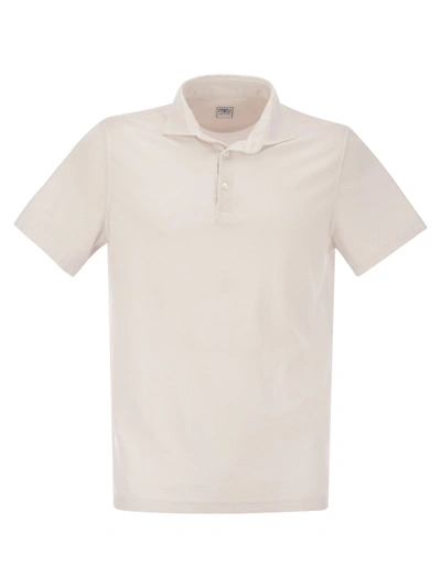 Fedeli Short Sleeved Polo Shirt In Pearl