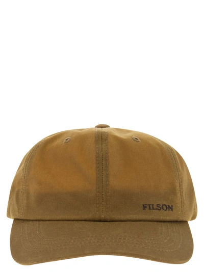 Filson Waxed Visor Hat In Ochre