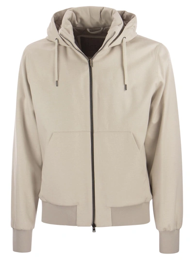 HERNO HERNO CASHMERE AND SILK HOODED JACKET