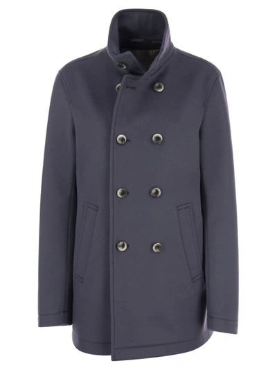 HERNO HERNO WOOL AND CASHMERE DOUBLE BREASTED COAT