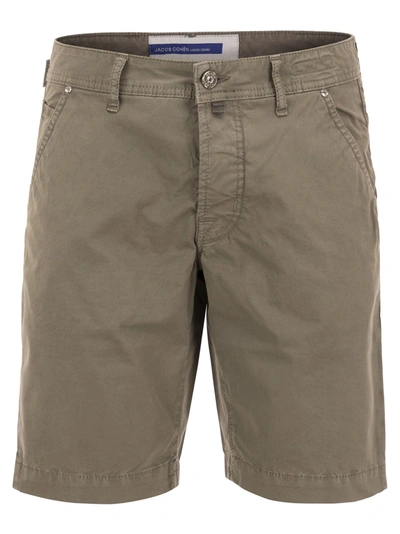 Jacob Cohen Cotton Bermuda Shorts In Beige