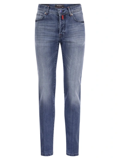 Kiton 5-pocket Cotton Jeans In Medium Denim