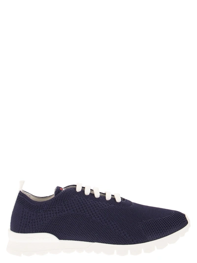 Kiton Cotton Sneakers In Blu