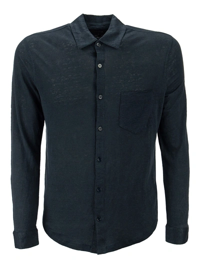 MAJESTIC MAJESTIC LINEN SHIRT WITH LONG SLEEVES