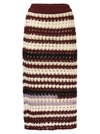 MARNI MARNI STRIPED WOOL BLEND CROCHET SKIRT