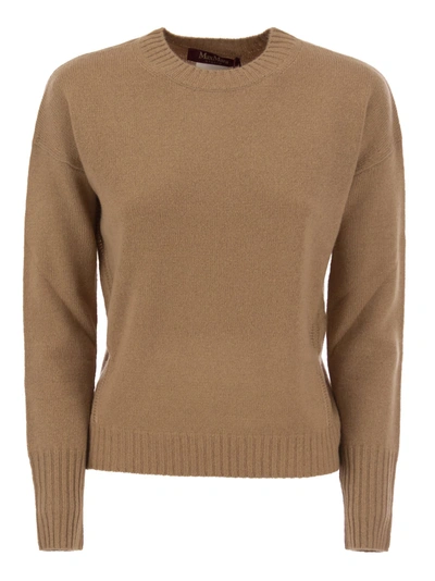 Max Mara Studio Alinda - Cashmere Yarn Sweater In Camel