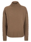 MAX MARA MAX MARA STUDIO VALDESE WOOL AND CASHMERE TURTLENECK SWEATER