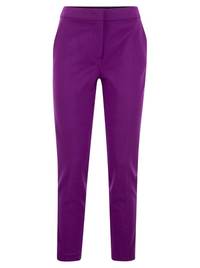 Max Mara Tanga Jersey Tuxedo Trousers In Purple