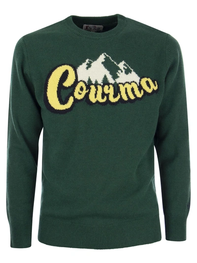 Mc2 Saint Barth Courma Wool And Cashmere Blend Jumper In Green