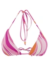Mc2 Saint Barth Woman Triangle Top With Shape Wave Print