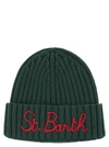 MC2 SAINT BARTH MC2 SAINT BARTH WOOL AND CASHMERE BLEND HAT WITH EMBROIDERY