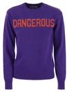 MC2 SAINT BARTH MC2 SAINT BARTH WOOL AND CASHMERE BLEND JUMPER WITH DANGEROUS EMBROIDERY