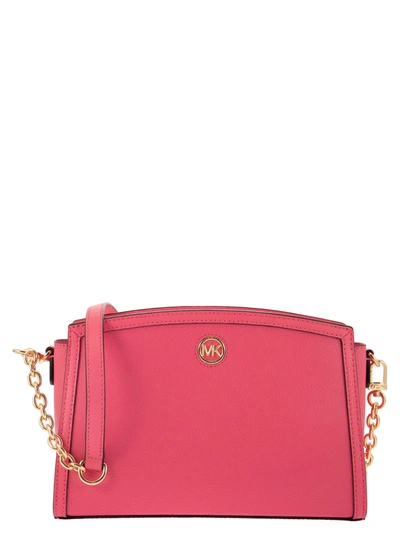 Michael Kors Chantal Shoulder Bag With Logo In Pink