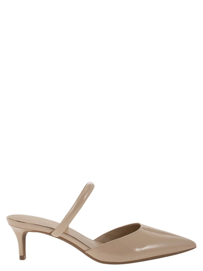 Michael Kors Jessa - Shiny Leather Sandals In Nude