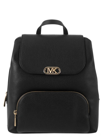 Michael Kors Kensington - Grained Leather Backpack In Noir