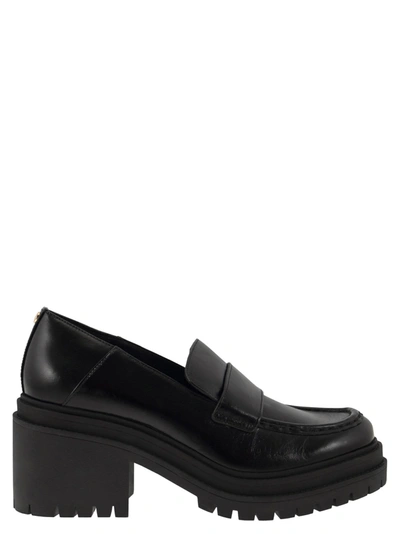 Michael Kors Rocco Heeled Loafer In Black