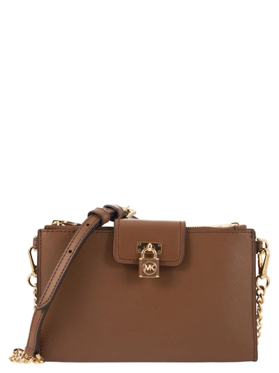 Michael Kors Ruby Bag In Saffiano Leather In Marron