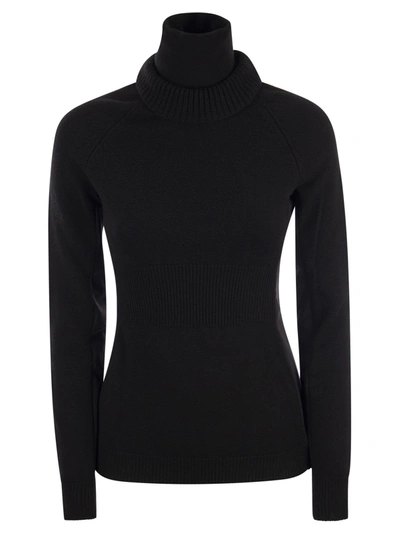 Moncler High Neck Sweater In Black  