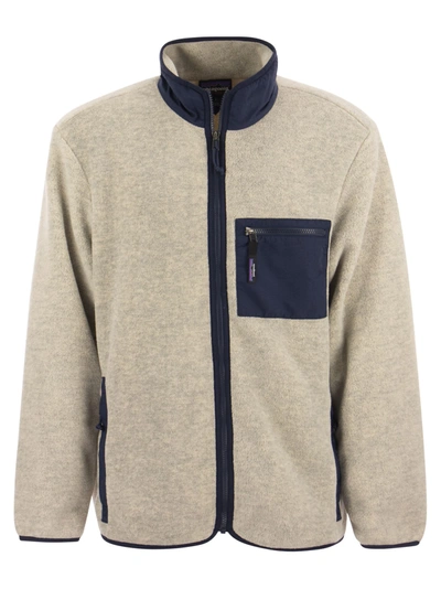 Patagonia Fleece Jacket In Grey/blue