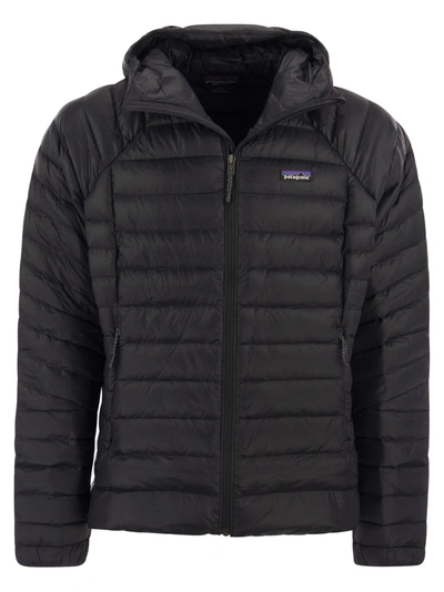 Patagonia Hooded Down Jacket In Black