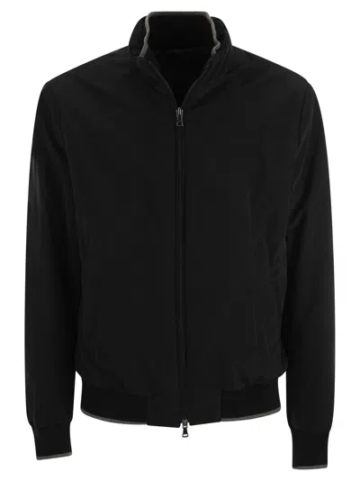 Paul & Shark Padded Bomber Jacket In Black