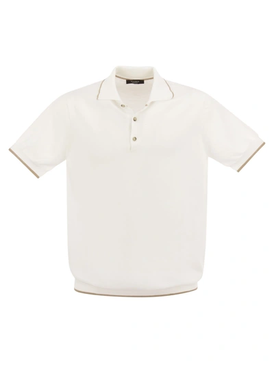 Peserico Cotton Polo Shirt In White