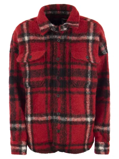 Polo Ralph Lauren Oversized Wool-blend Plaid Shirt In Red