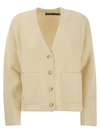 POLO RALPH LAUREN POLO RALPH LAUREN RIBBED WOOL AND CASHMERE CARDIGAN
