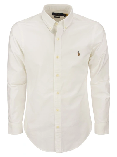Polo Ralph Lauren Slim-fit Oxford Shirt In Nero