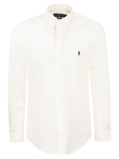 Polo Ralph Lauren Stretch Poplin Shirt In White