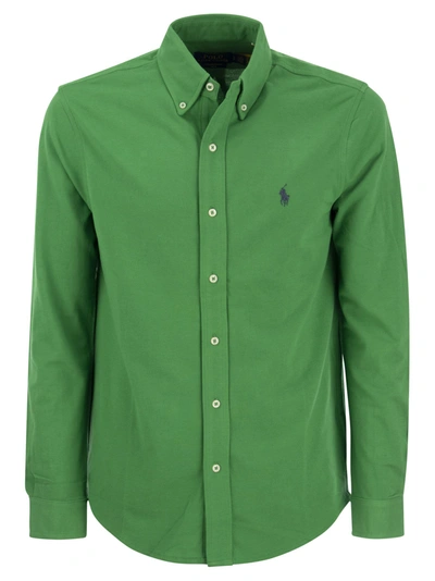 Polo Ralph Lauren Ultralight Pique Shirt In Green