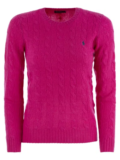 Polo Ralph Lauren Cable-knit Jumper In Fuchsia