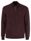 POLO RALPH LAUREN POLO RALPH LAUREN WOOL PULLOVER WITH HALF ZIP