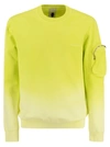 Premiata Crew-neck Sweatshirt With Logo In Lime