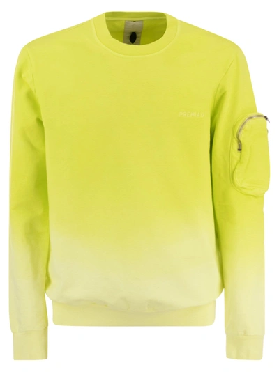 Premiata Crew-neck Sweatshirt With Logo In Yellow