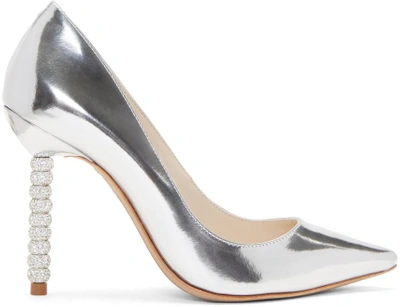 Sophia Webster Coco Crystal-embellished Leather Pumps In Metallic