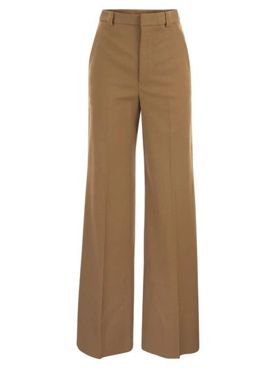 RED VALENTINO RED VALENTINO WIDE TROUSERS IN VISCOSE AND WOOL