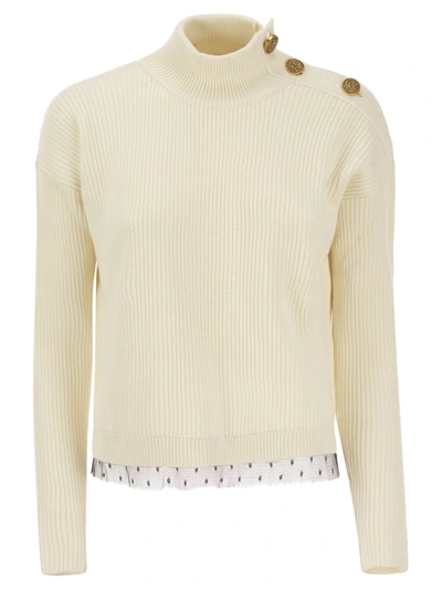 Red Valentino Turtleneck Long In Ivory