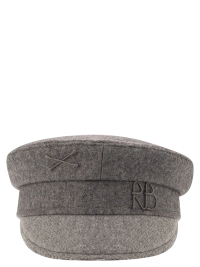 Ruslan Baginskiy Baker Boy - Wool-blend Hat In Grey