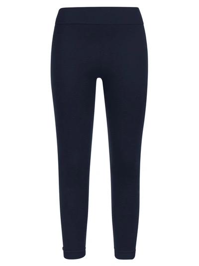 's Max Mara S Max Mara Basilea Technical Fabric Legging With Logo In Blu